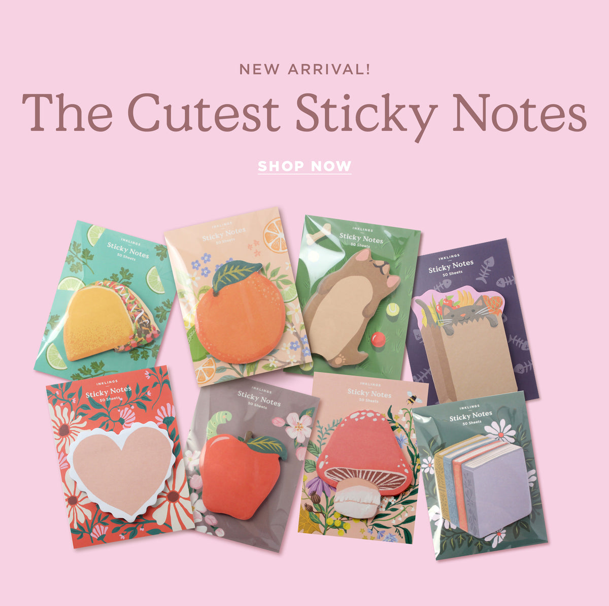 New arrival! The cutest sticky notes. Shop now.