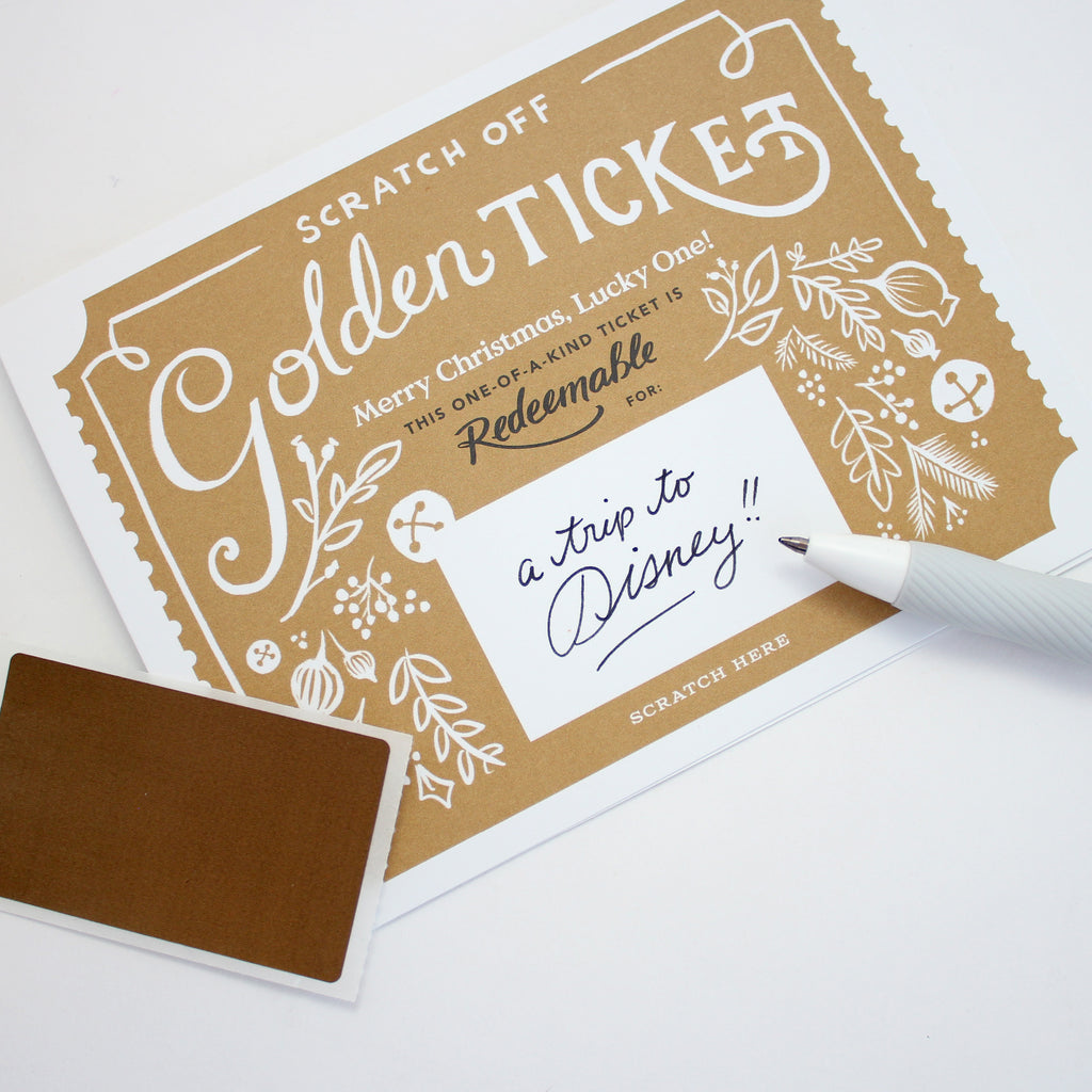Scratch-off Card - Christmas Golden Ticket