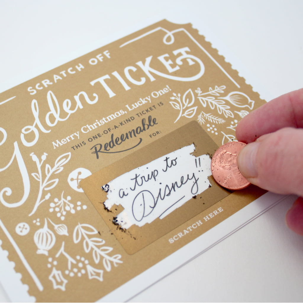 Scratch-off Card - Christmas Golden Ticket