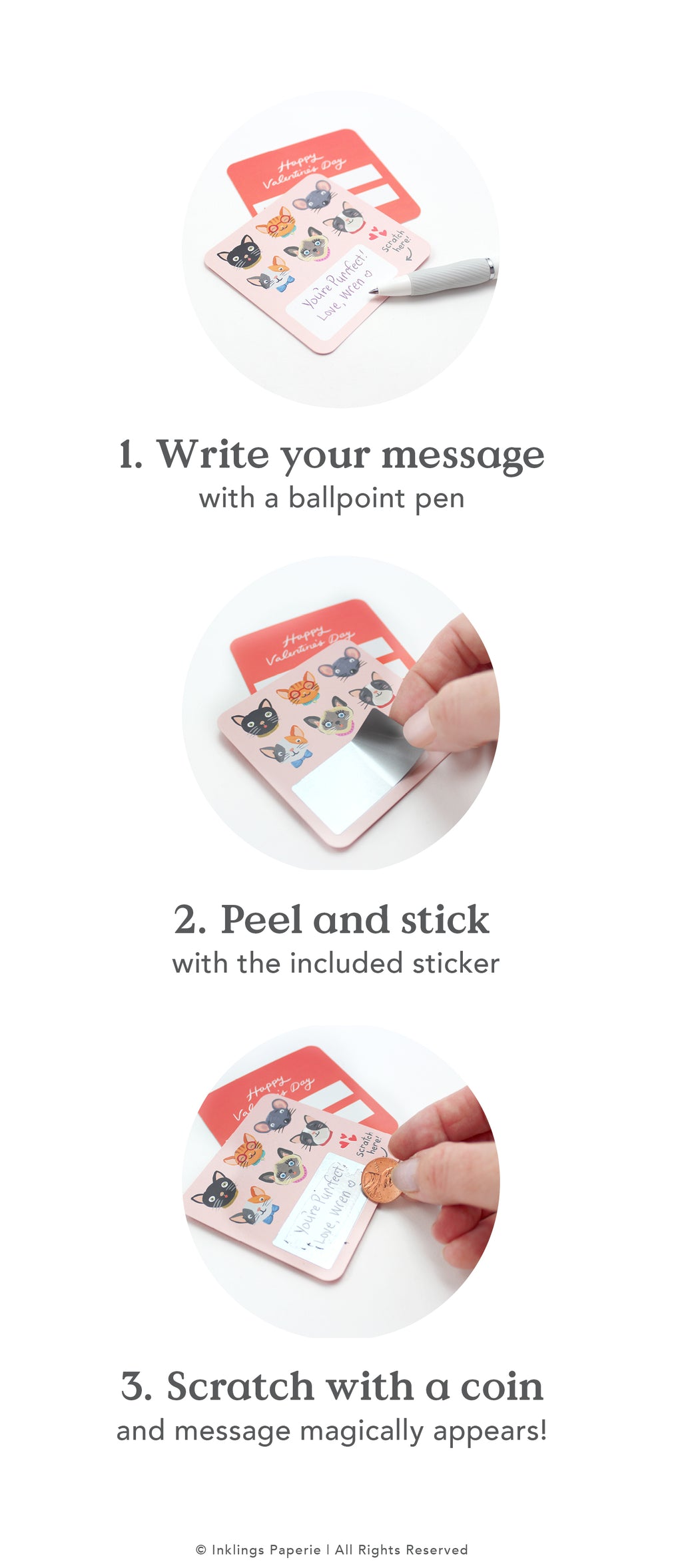 Scratch-off Valentine Cards - Pet Faces
