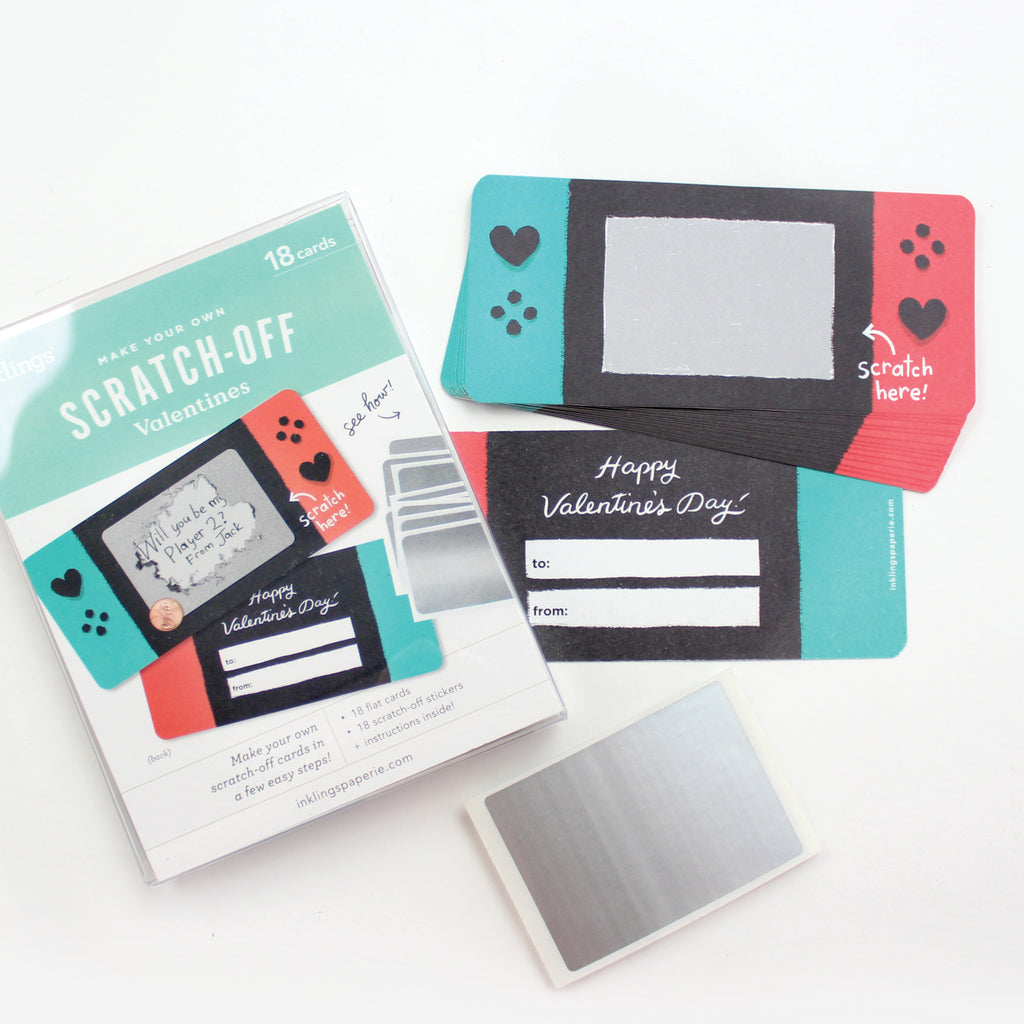 Scratch-off Valentine Cards - Game On