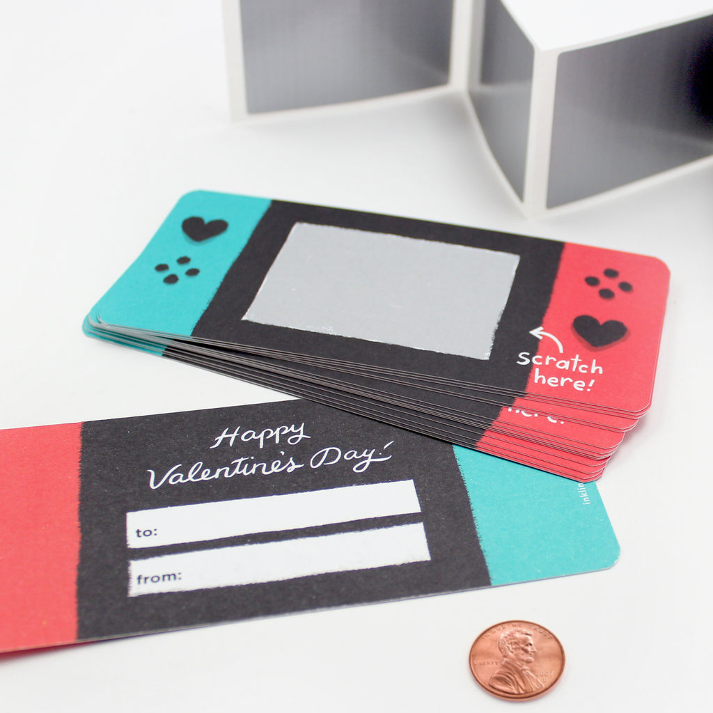 Scratch-off Valentine Cards - Game On