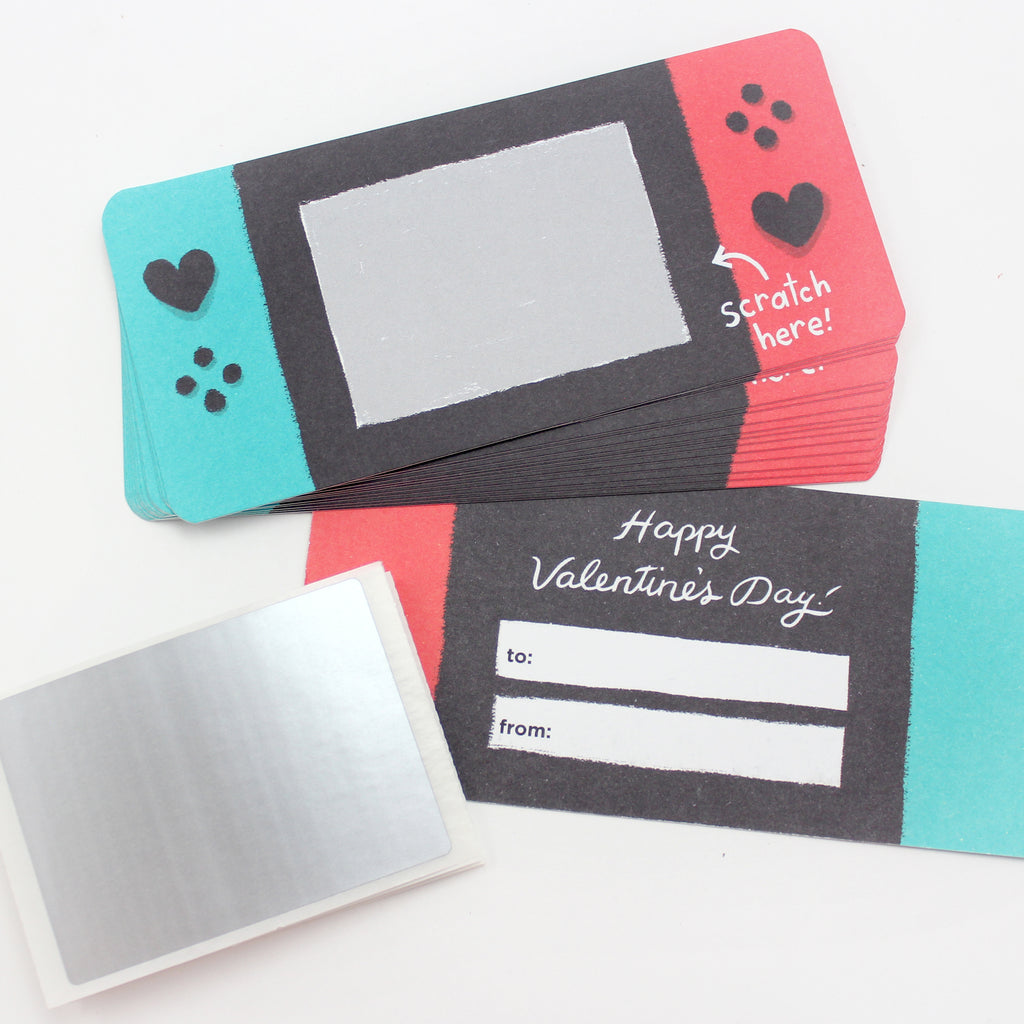 Scratch-off Valentine Cards - Game On