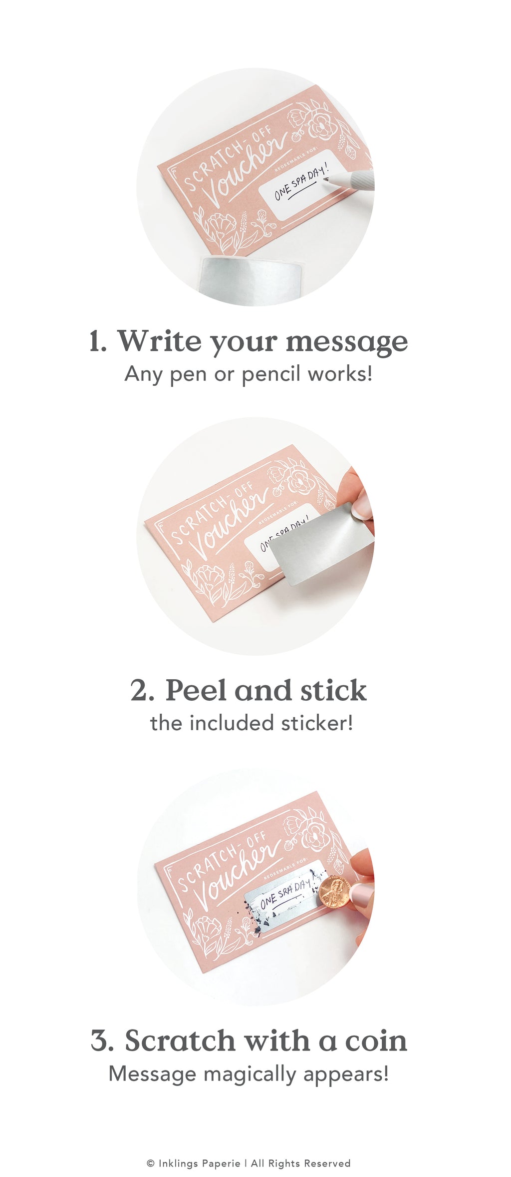 Scratch-off Vouchers - Floral