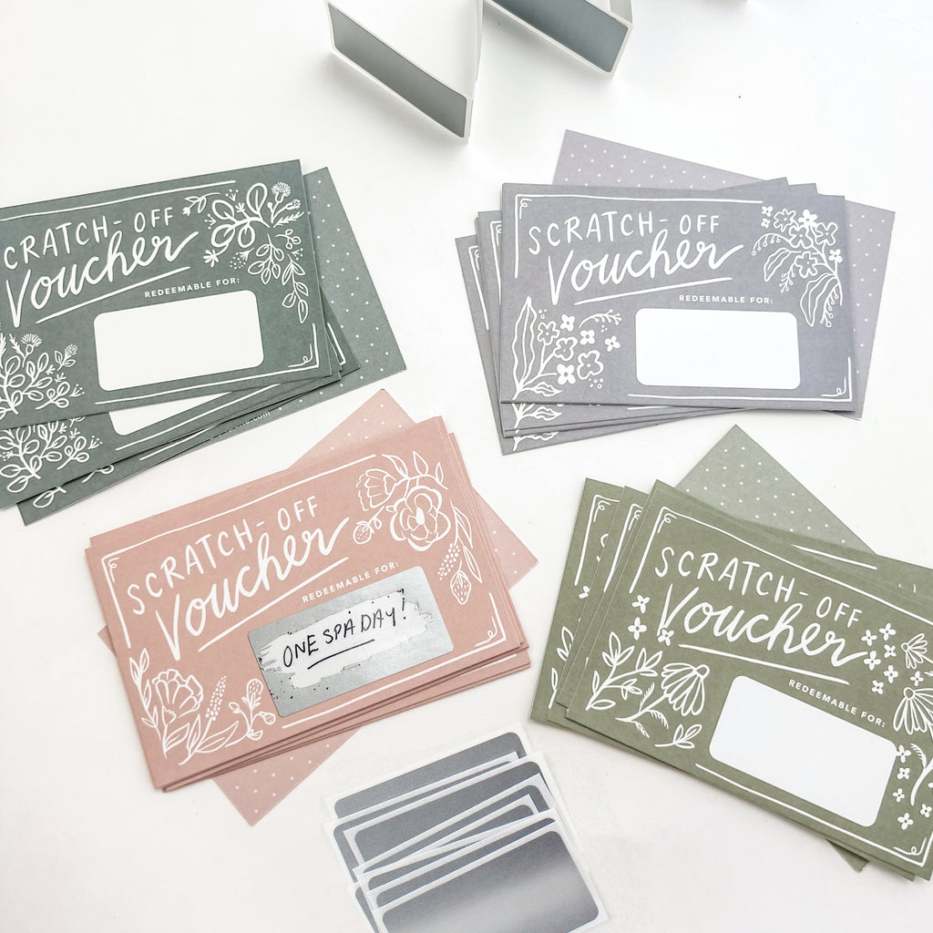 Scratch-off Vouchers - Floral