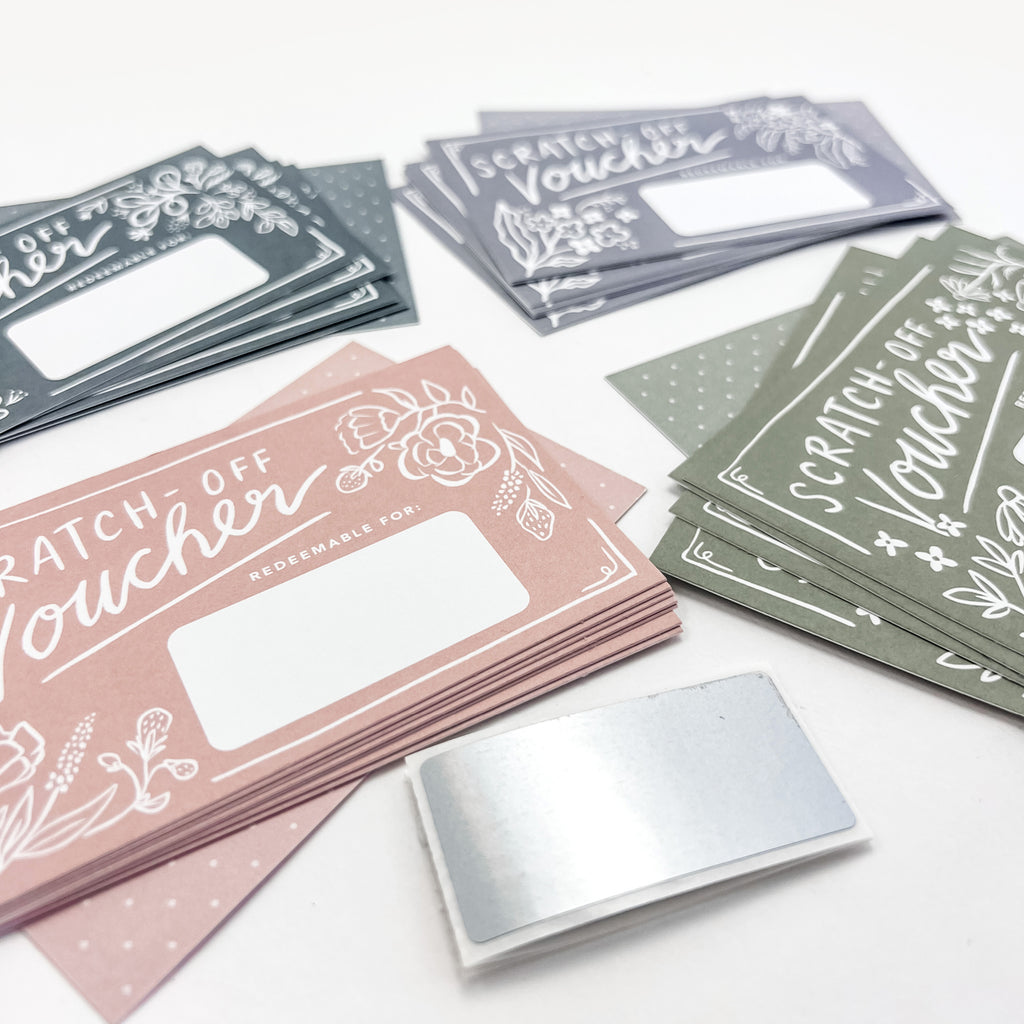 Scratch-off Vouchers - Floral
