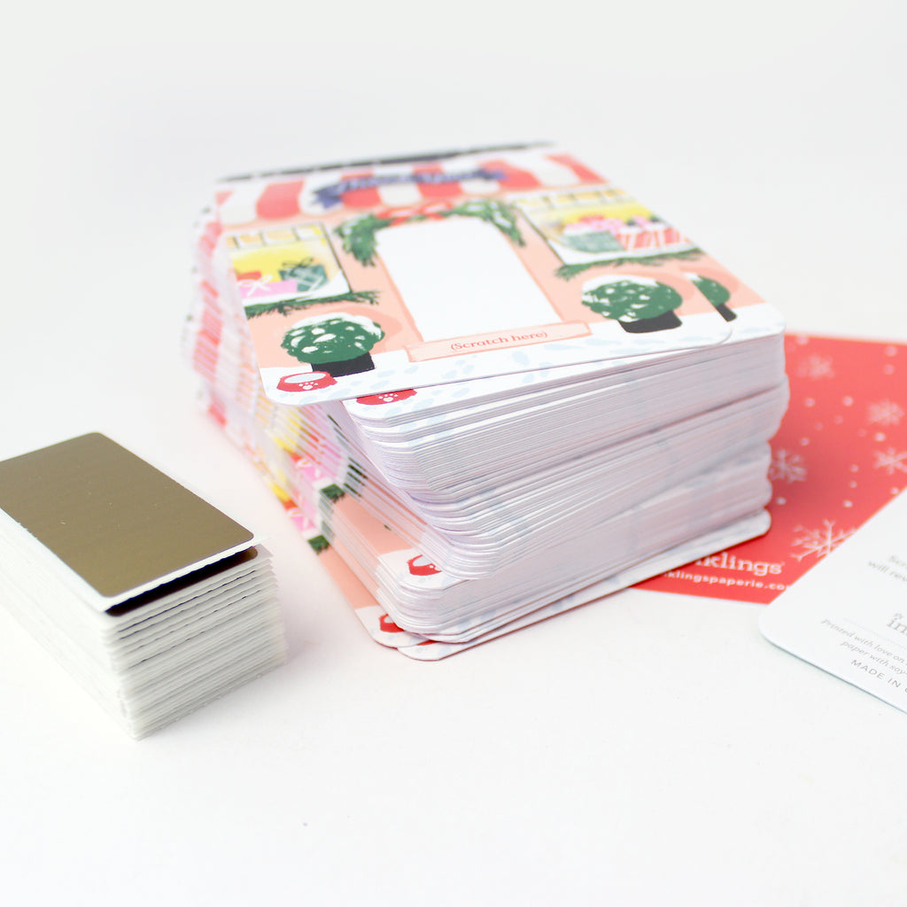100 Customer Scratch Cards - Winter Shop Small