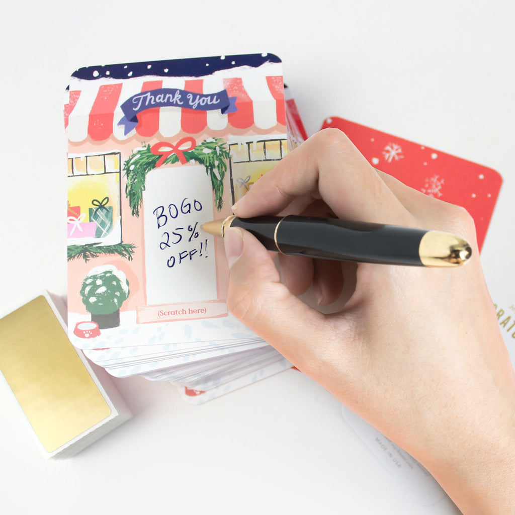 100 Customer Scratch Cards - Winter Shop Small