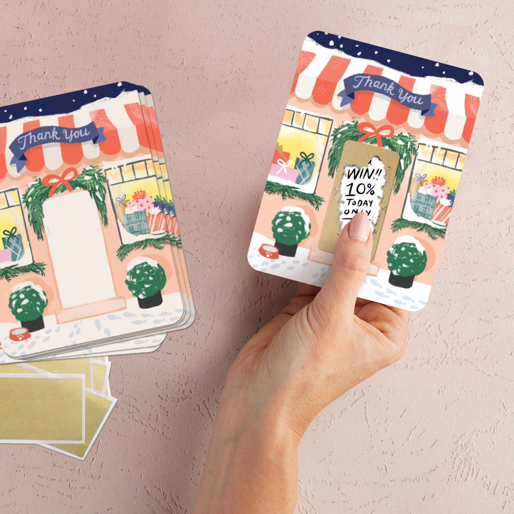 100 Customer Scratch Cards - Winter Shop Small