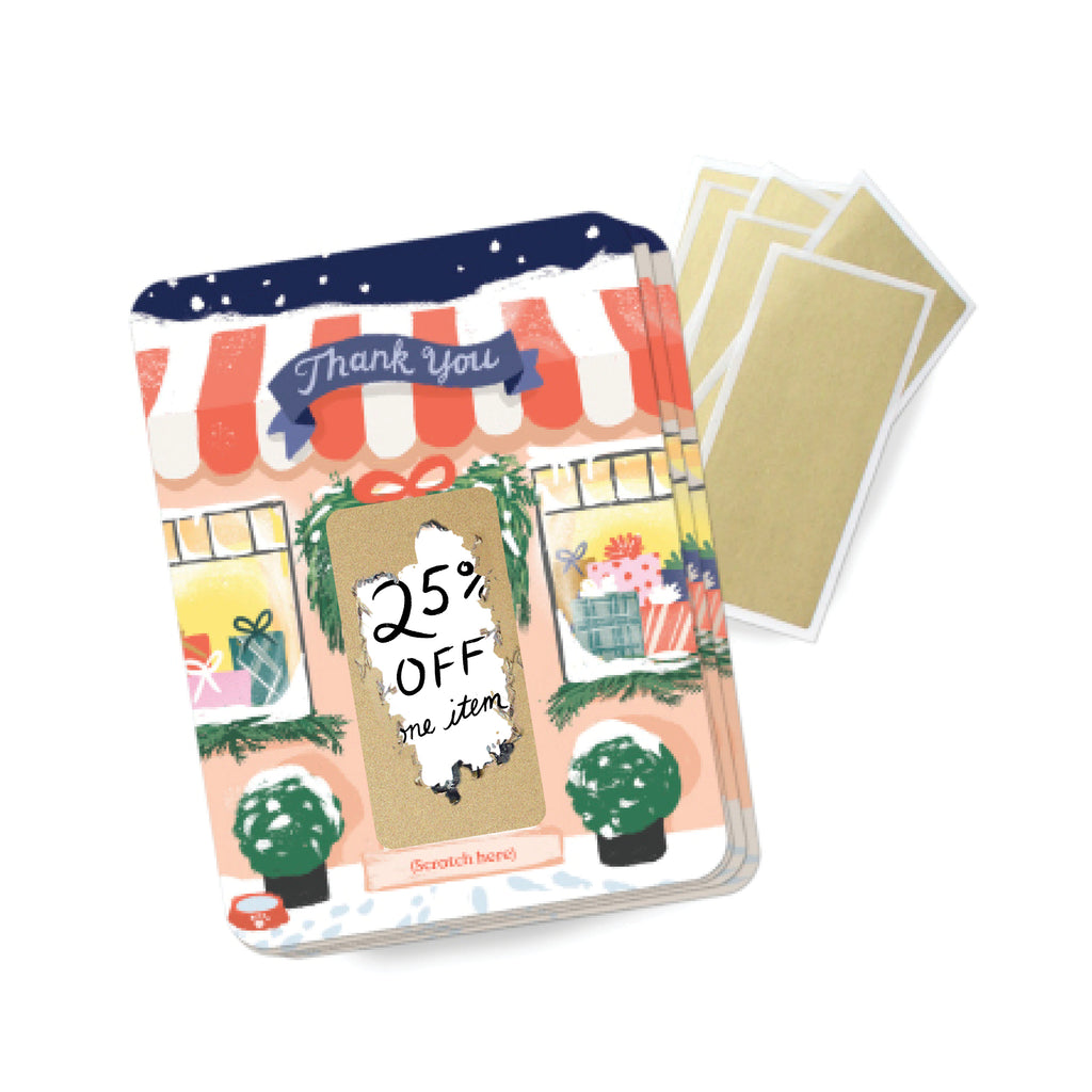 100 Customer Scratch Cards - Winter Shop Small