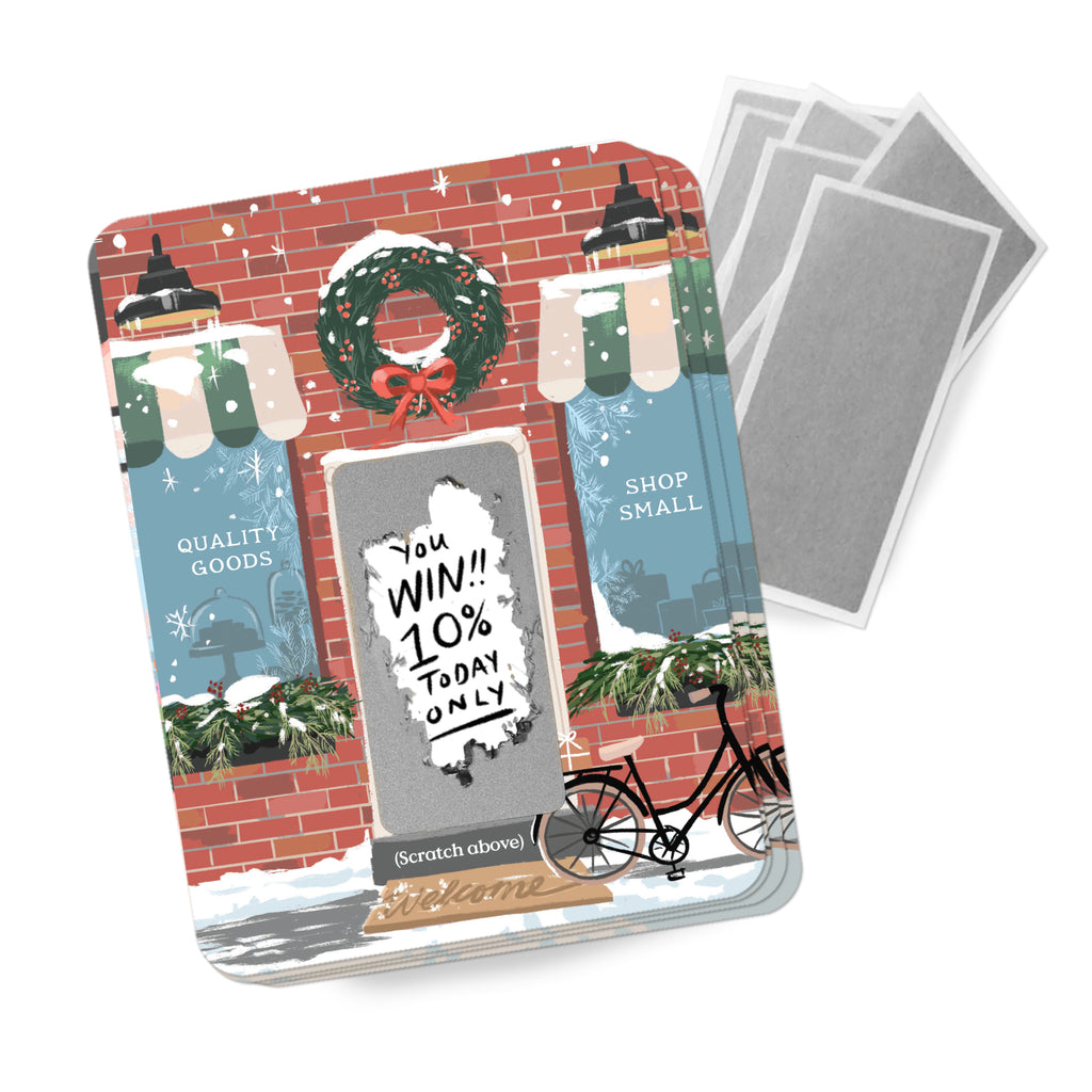 100 Customer Scratch Cards - Brick Winter Shop Small