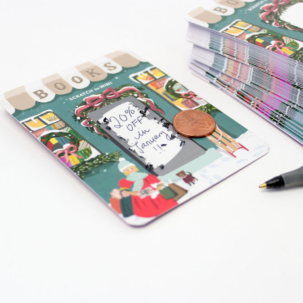 100 Customer Scratch Cards - Winter Book Store