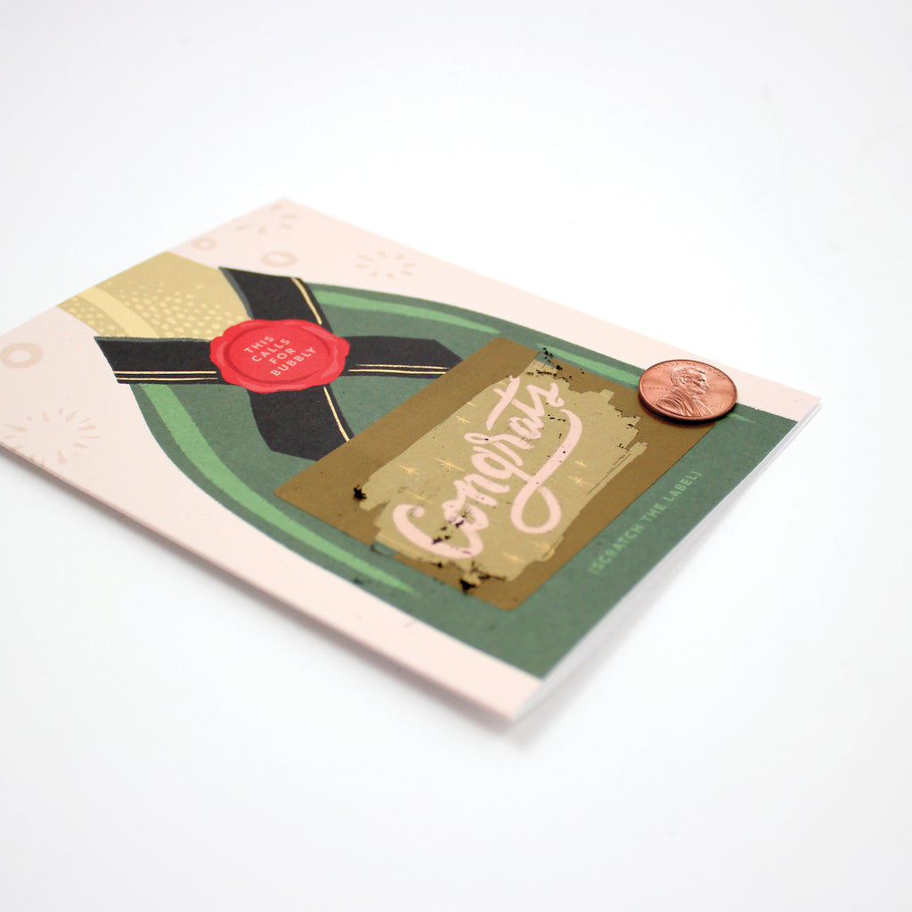 Scratch-off Card - Bubbly Champagne Congrats