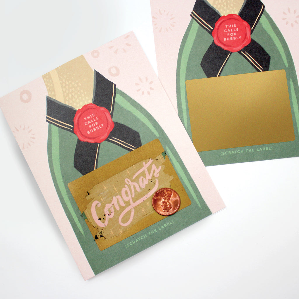Scratch-off Card - Bubbly Champagne Congrats