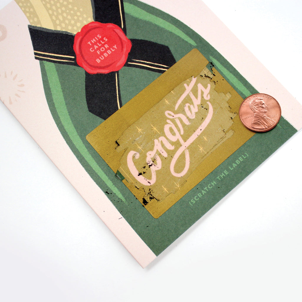 Scratch-off Card - Bubbly Champagne Congrats