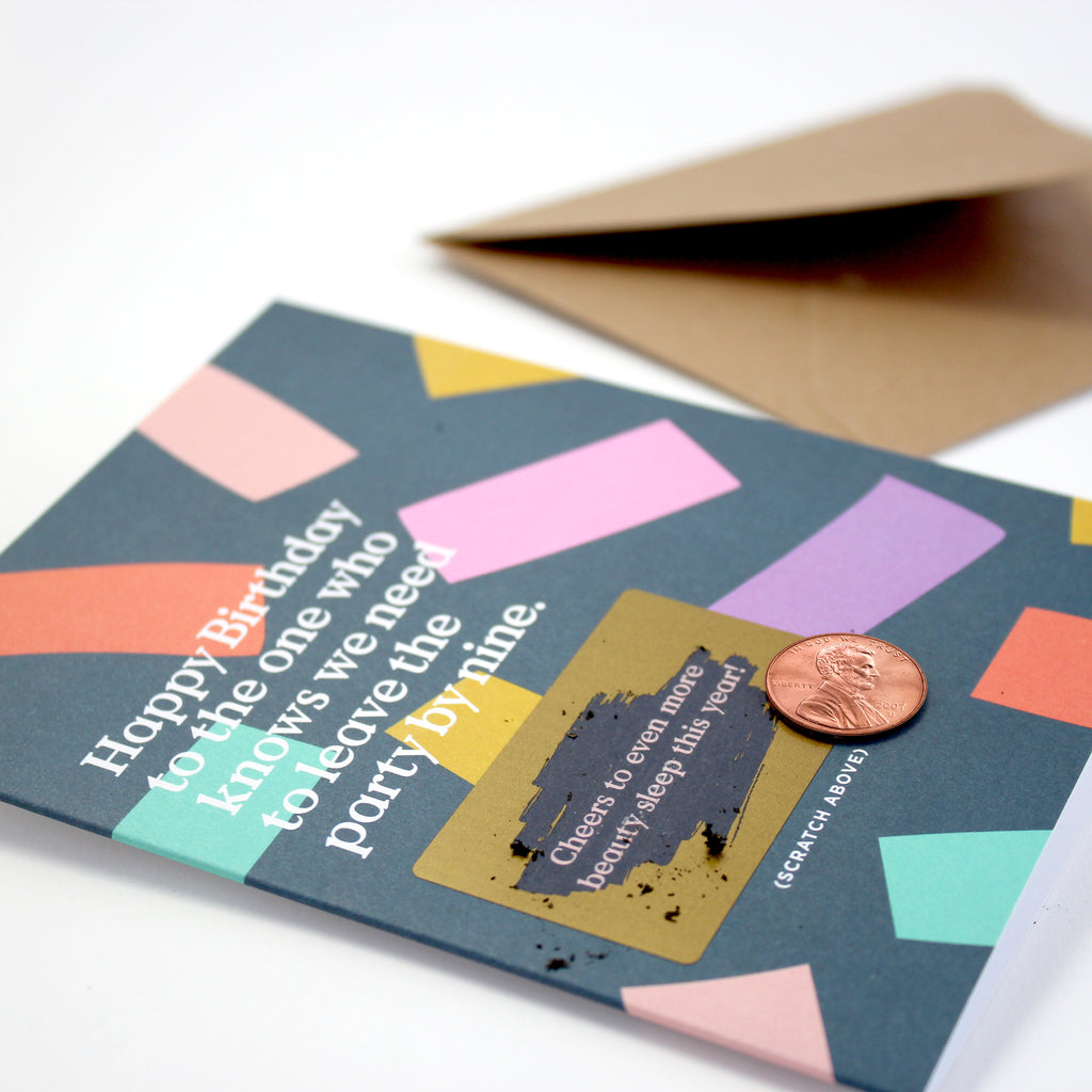 Scratch-off Card - Leave By Nine - Birthday