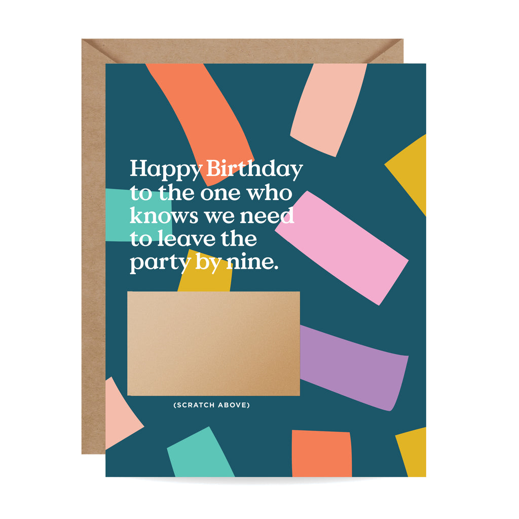 Scratch-off Card - Leave By Nine - Birthday