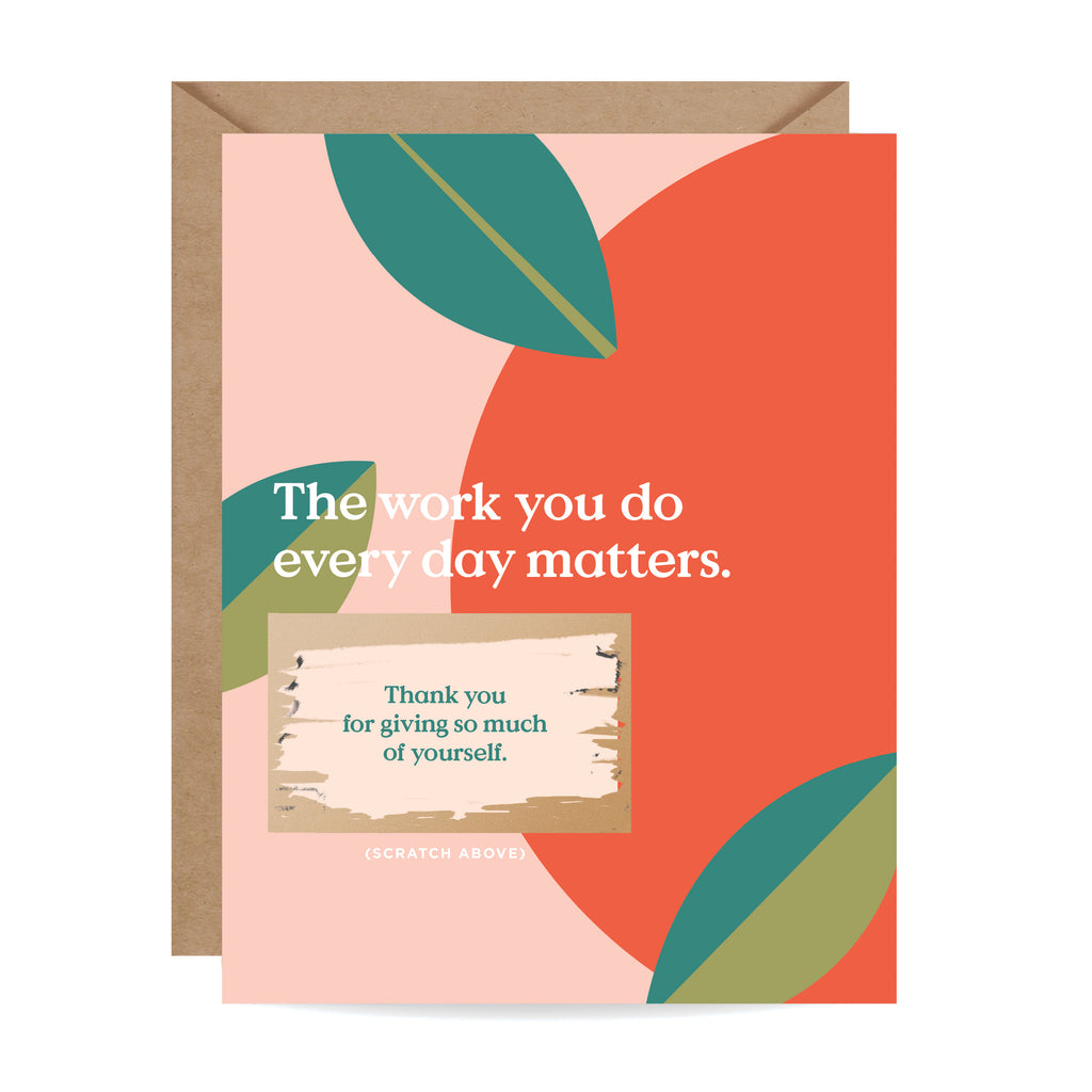Scratch-off Card - The Work You Do