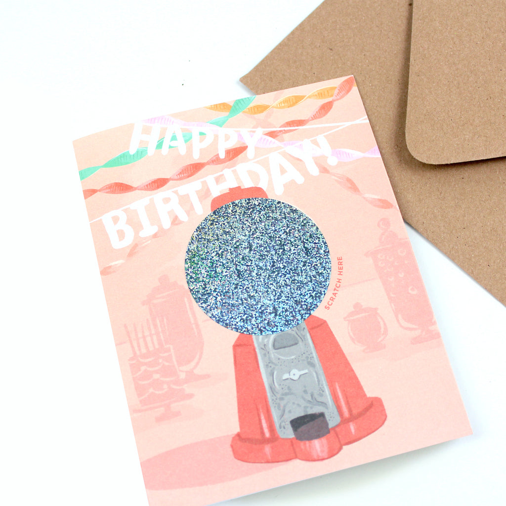 Scratch-off Card - Gumball Machine - Birthday