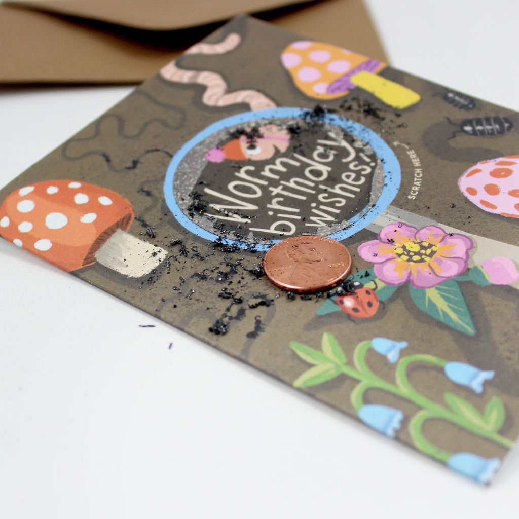 Scratch-off Card - Worm Wishes