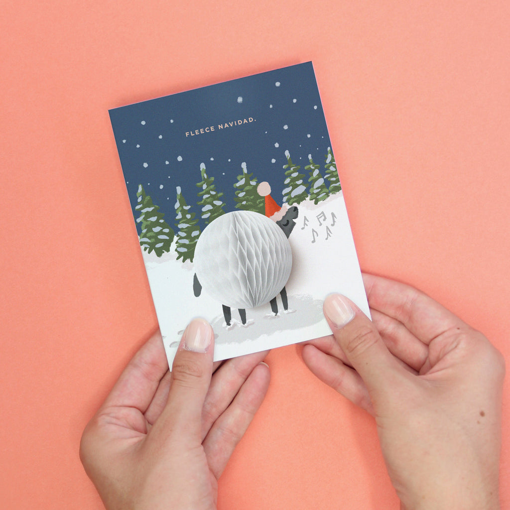 Pop-up Card - Fleece Navidad - Holiday