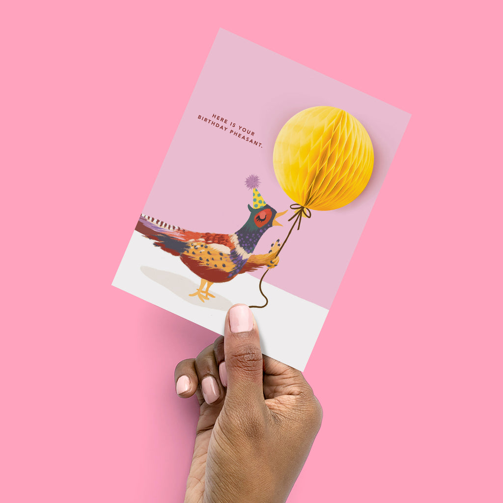 Pop-up Card - Birthday Pheasant