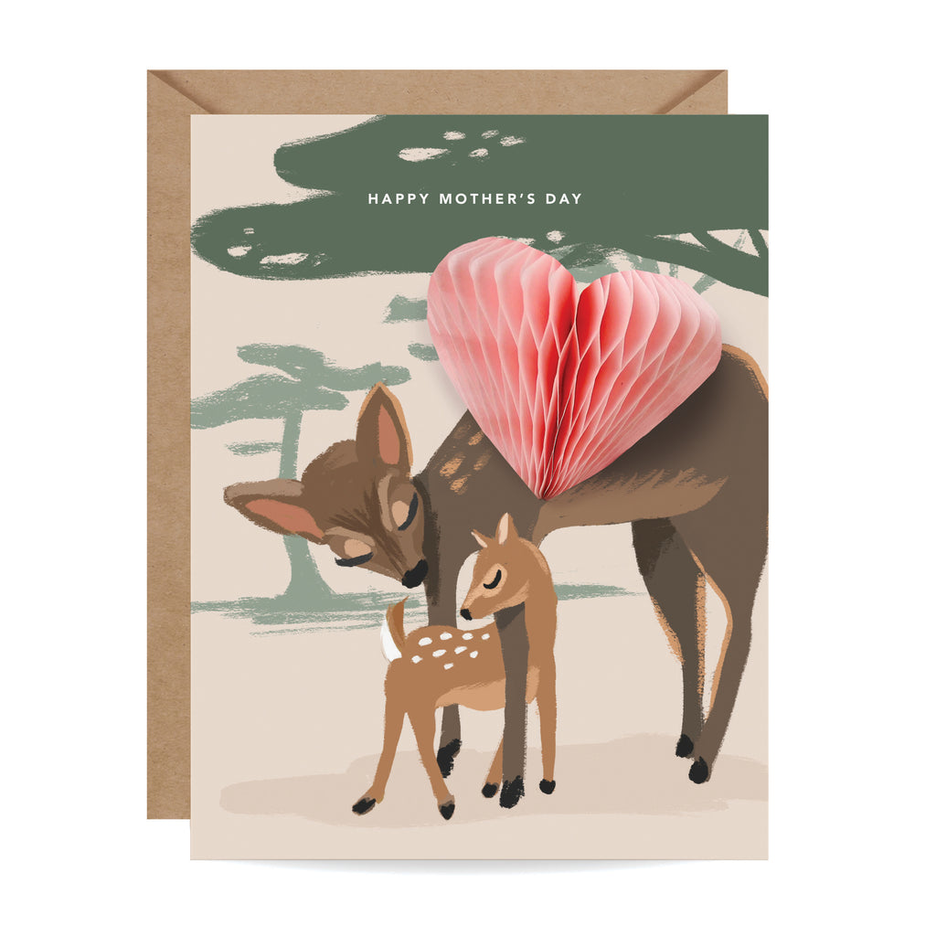 Pop-up Card - Mother Deer - Mother's Day