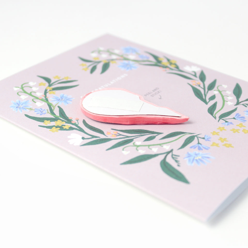 Pop-up Card - Folk Heart - Congratulations/Wedding