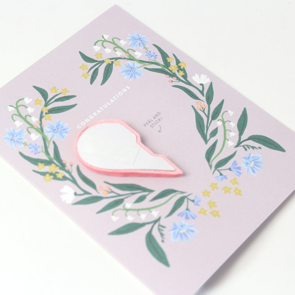 Pop-up Card - Folk Heart - Congratulations/Wedding