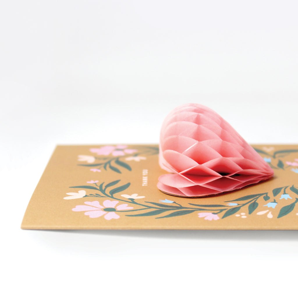 Pop-up Card - Folk Heart - Thank You