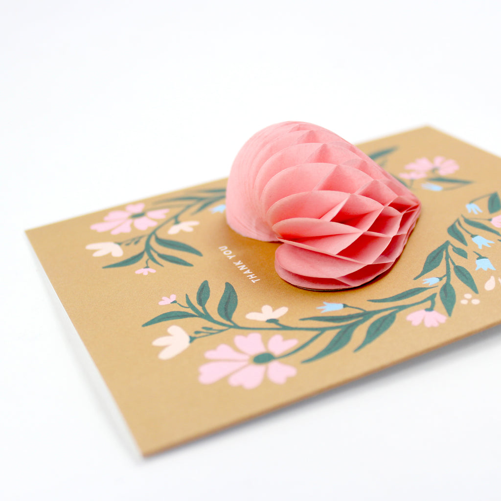 Pop-up Card - Folk Heart - Thank You