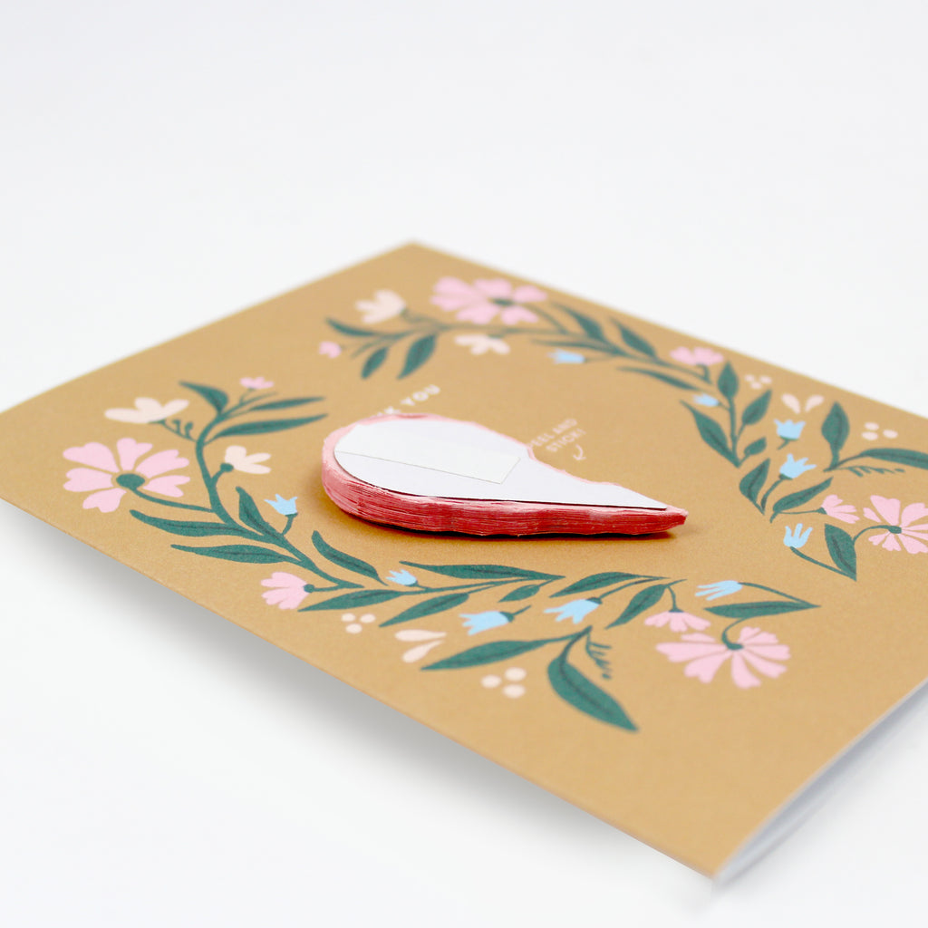 Pop-up Card - Folk Heart - Thank You