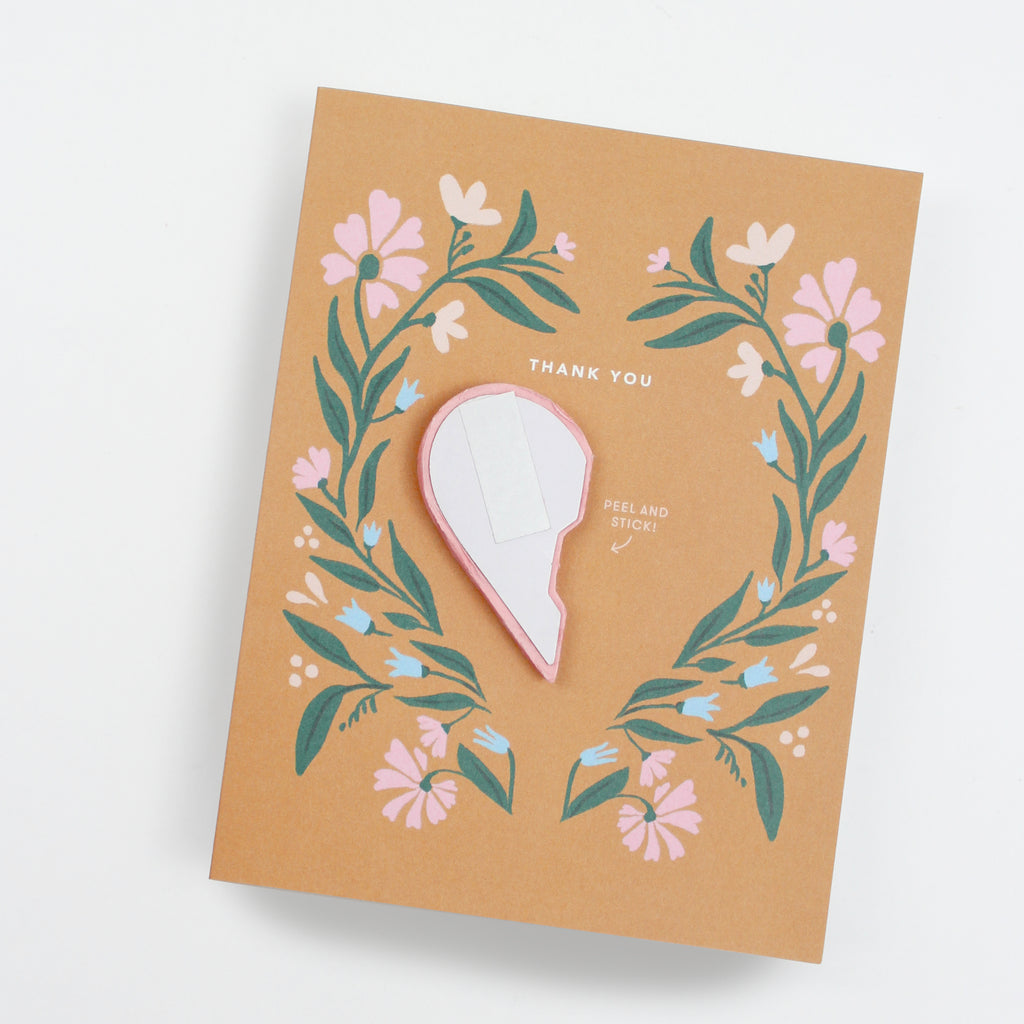 Pop-up Card - Folk Heart - Thank You