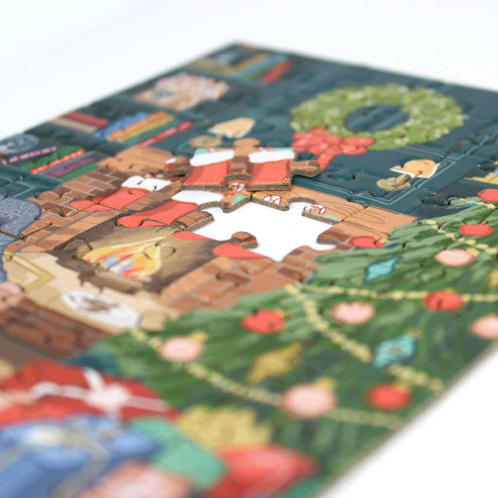 Puzzle Card - Cozy Fireplace