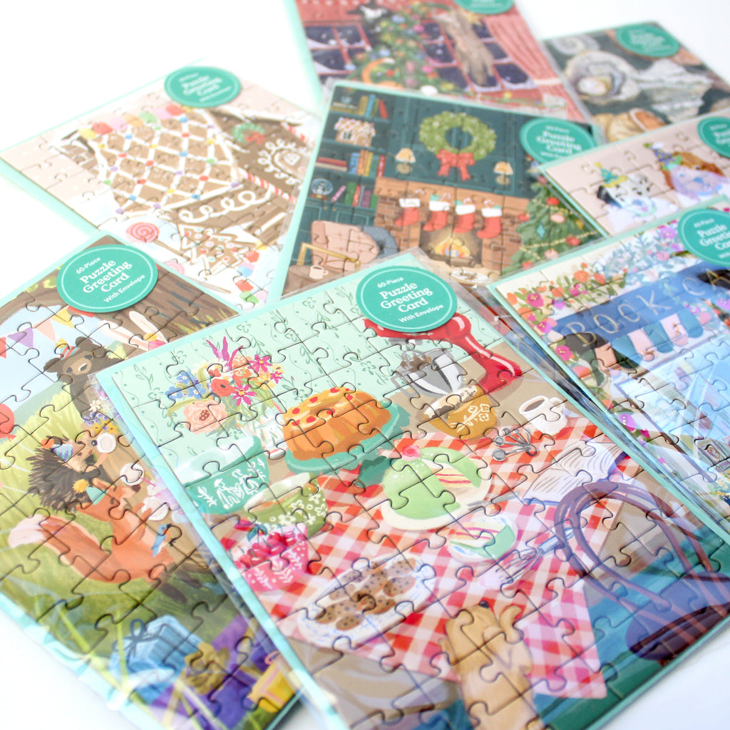 Puzzle Card - Cozy Fireplace