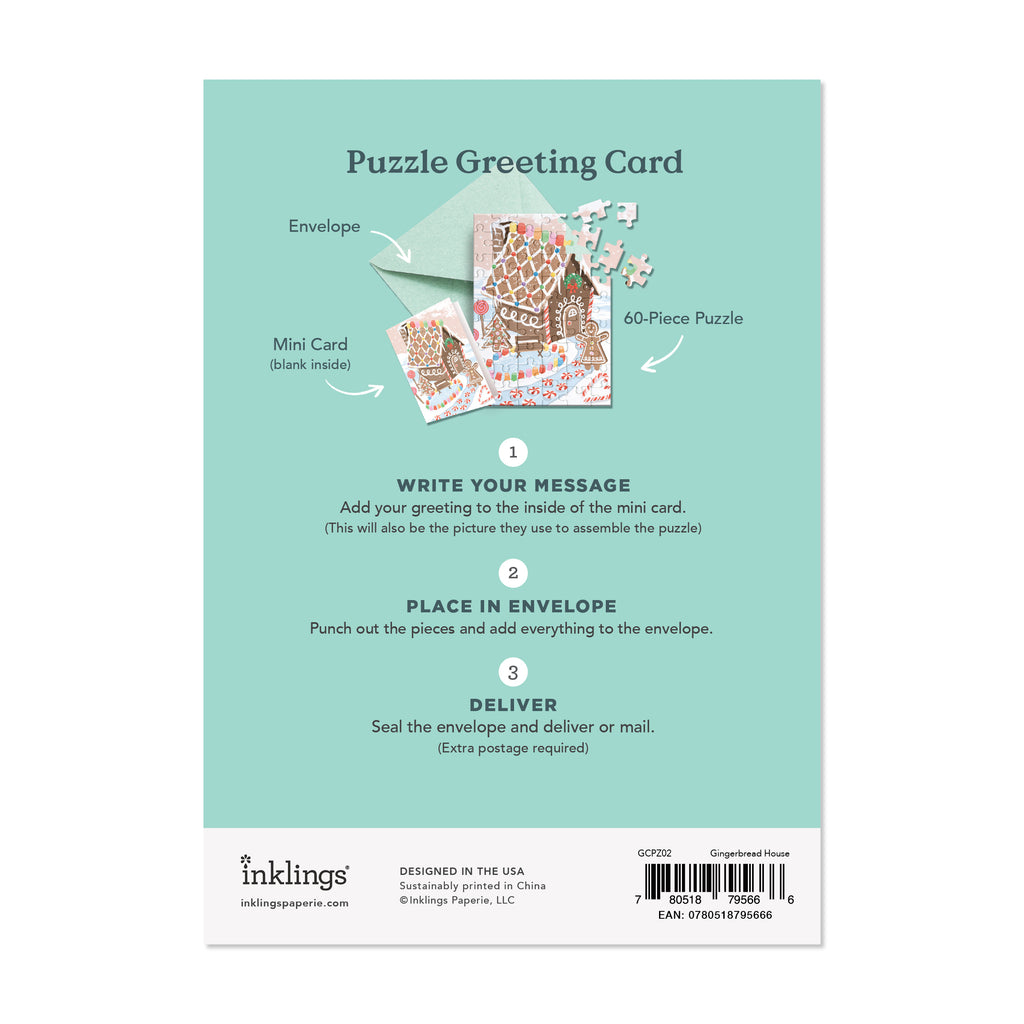 Puzzle Card - Gingerbread House