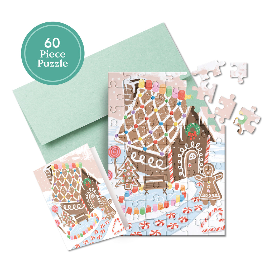 Puzzle Card - Gingerbread House