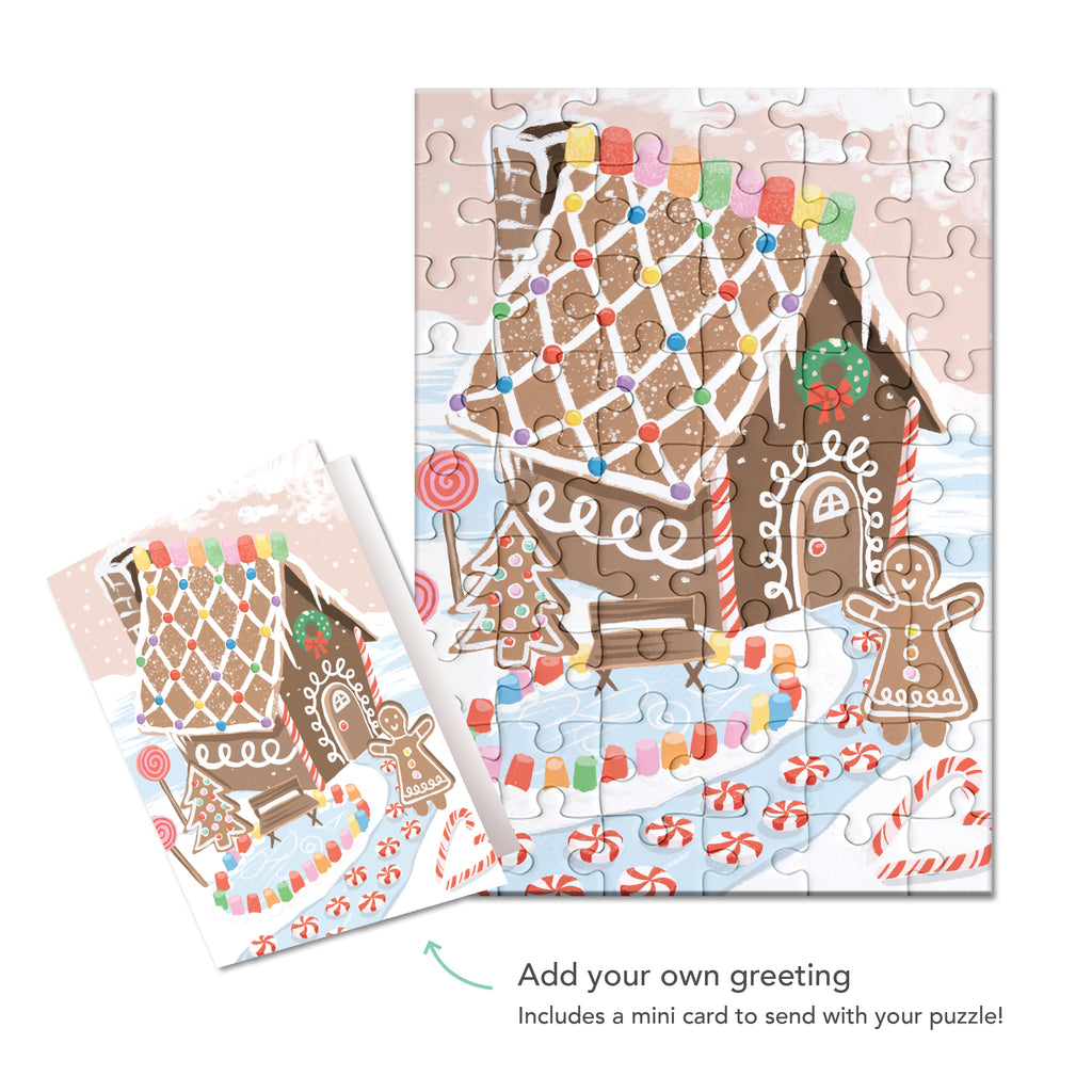 Puzzle Card - Gingerbread House