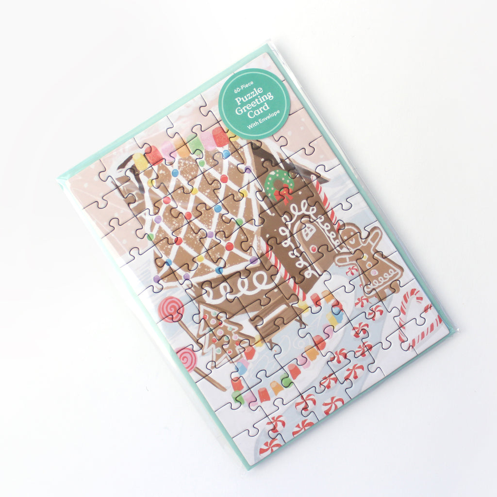 Puzzle Card - Gingerbread House