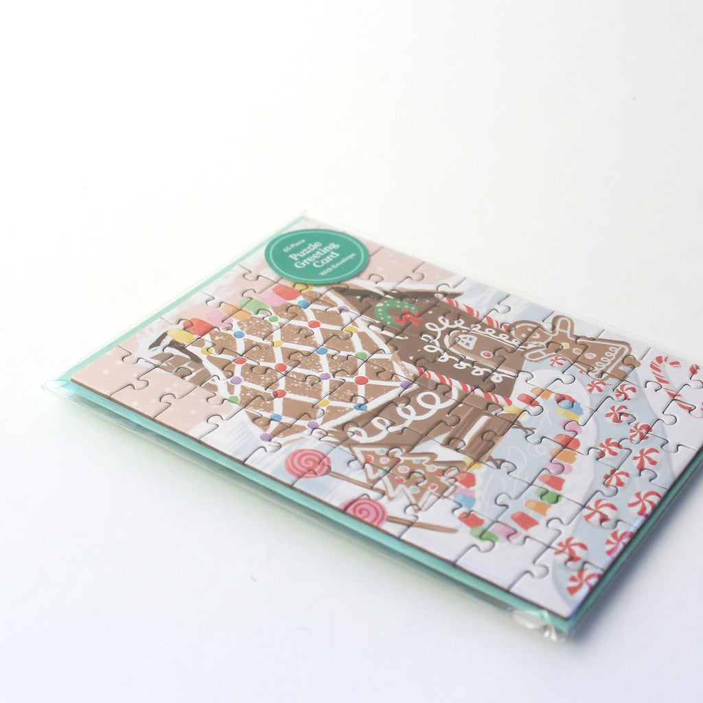 Puzzle Card - Gingerbread House