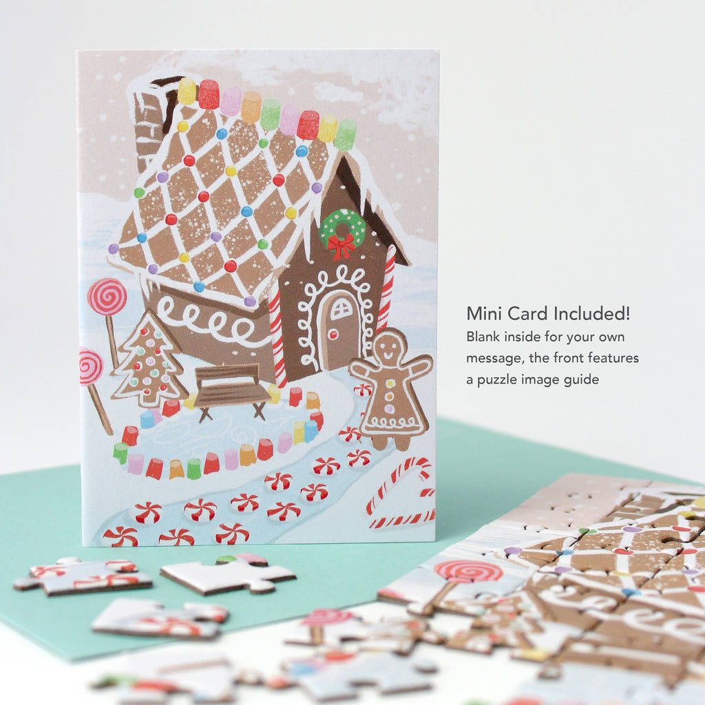 Puzzle Card - Gingerbread House