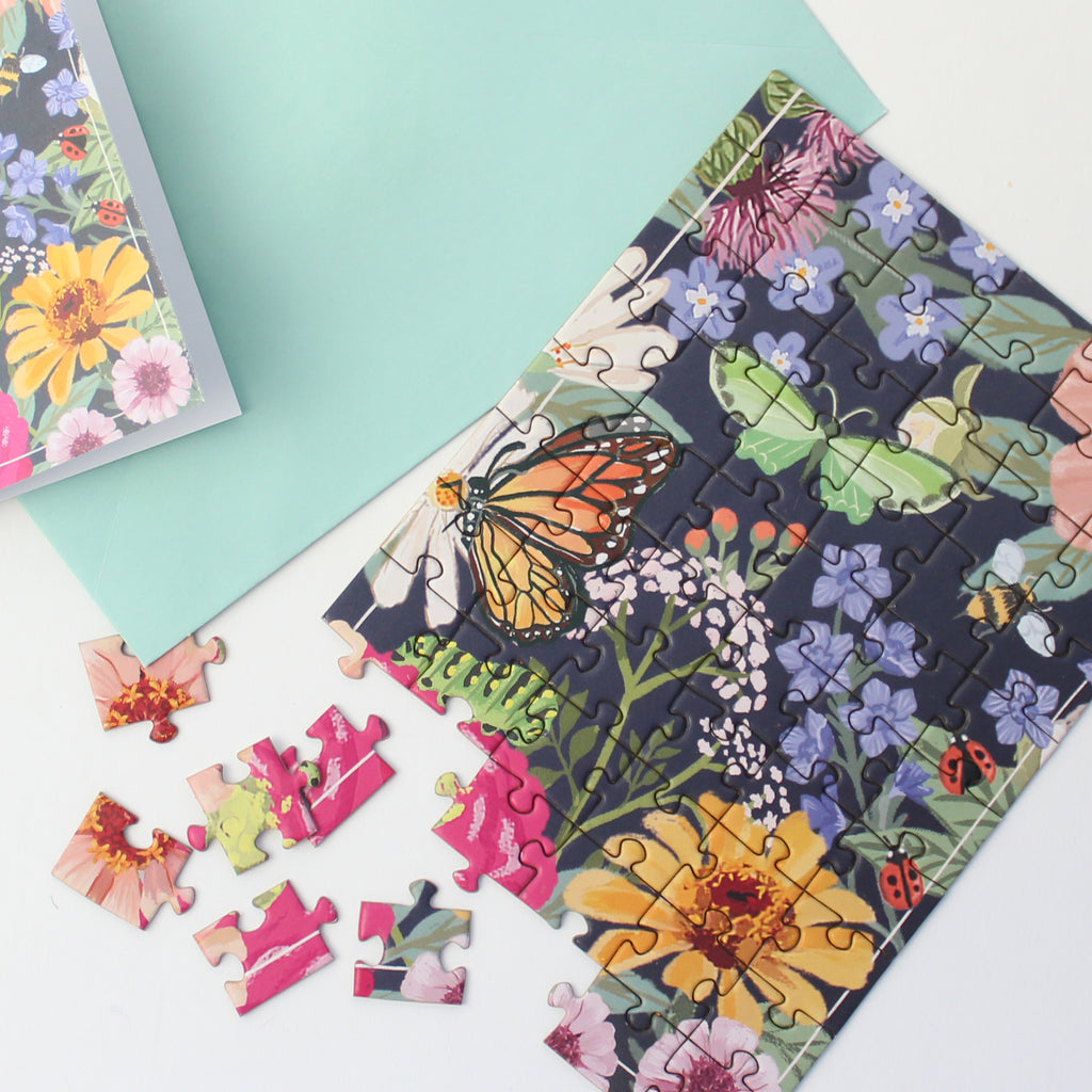 Puzzle Card - Pollinator Garden