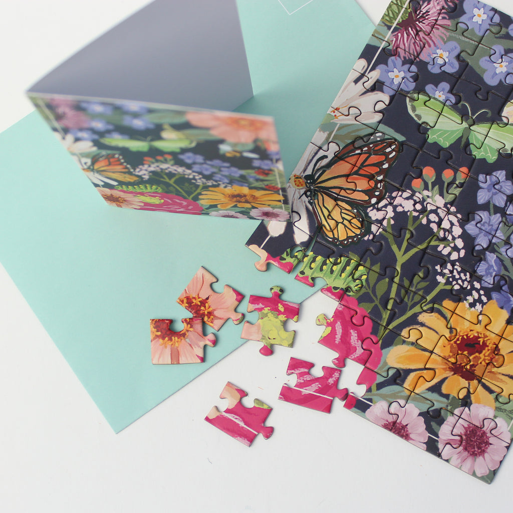 Puzzle Card - Pollinator Garden