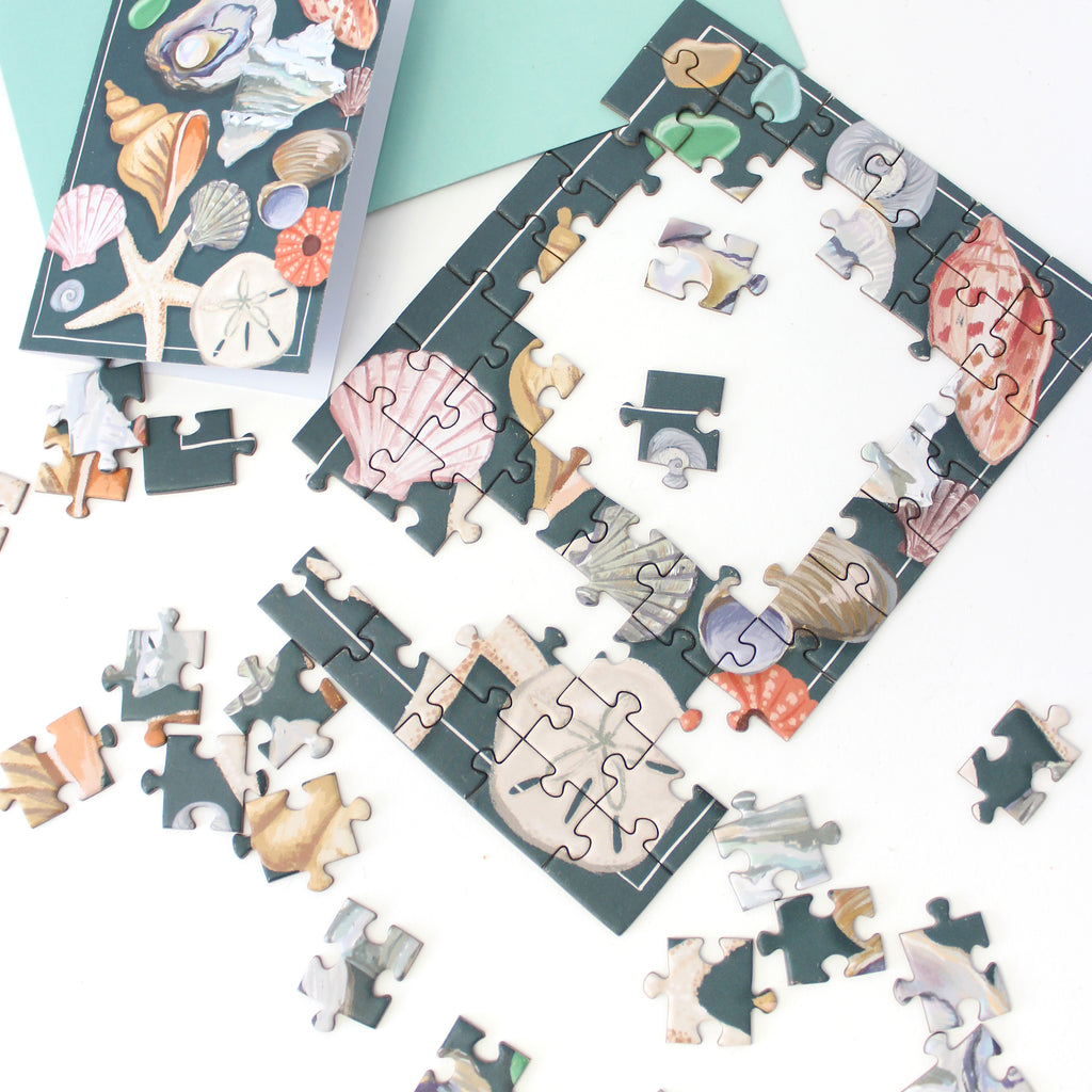Puzzle Card - Seashells