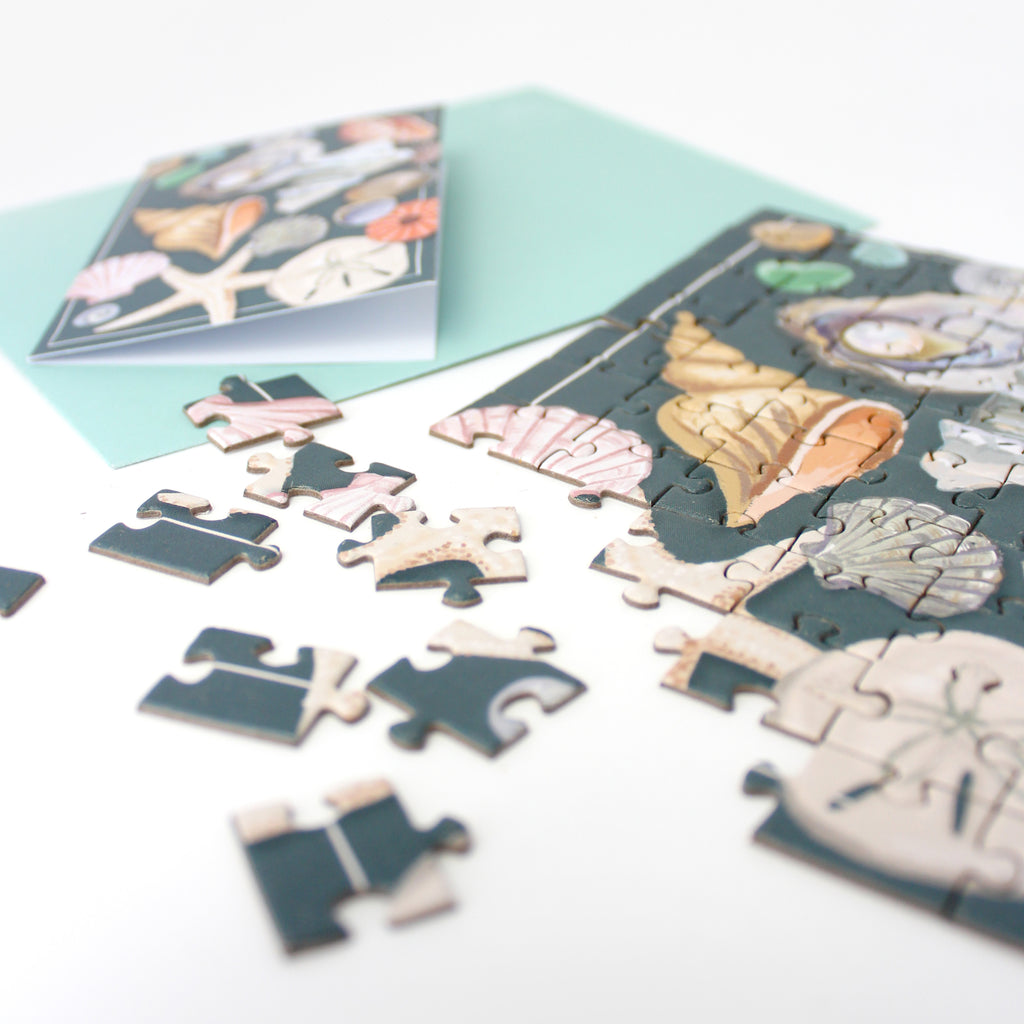 Puzzle Card - Seashells