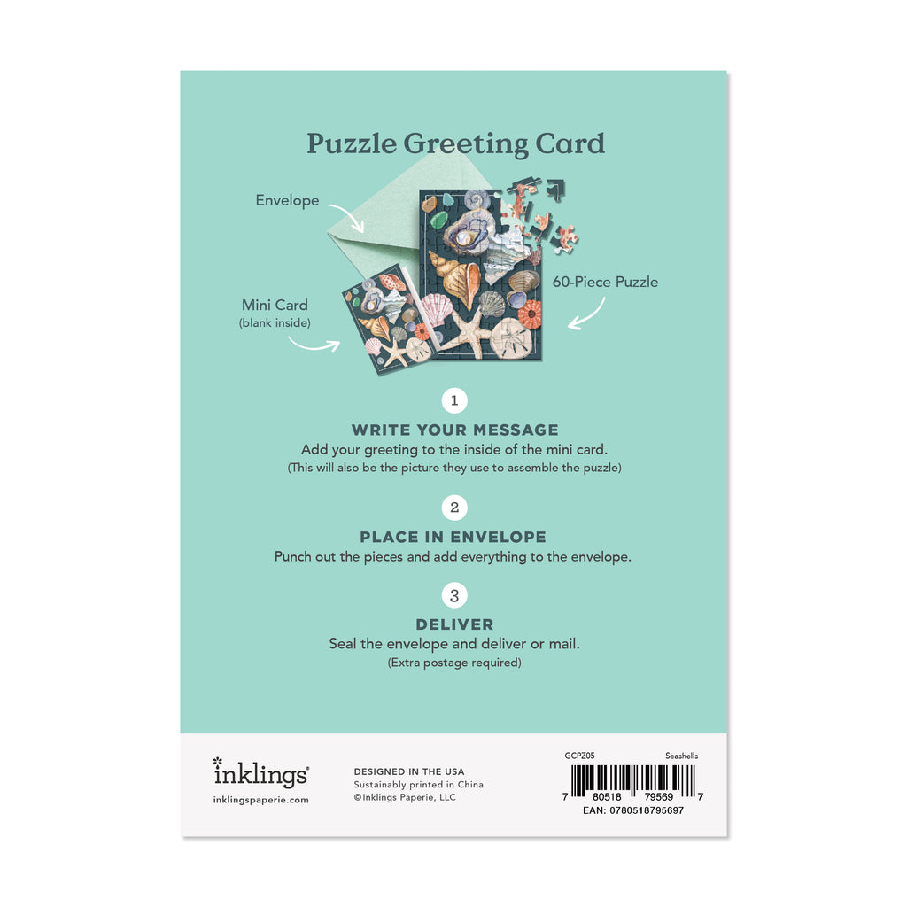 Puzzle Card - Seashells
