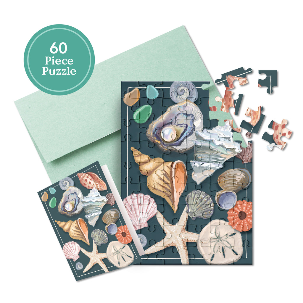 Puzzle Card - Seashells