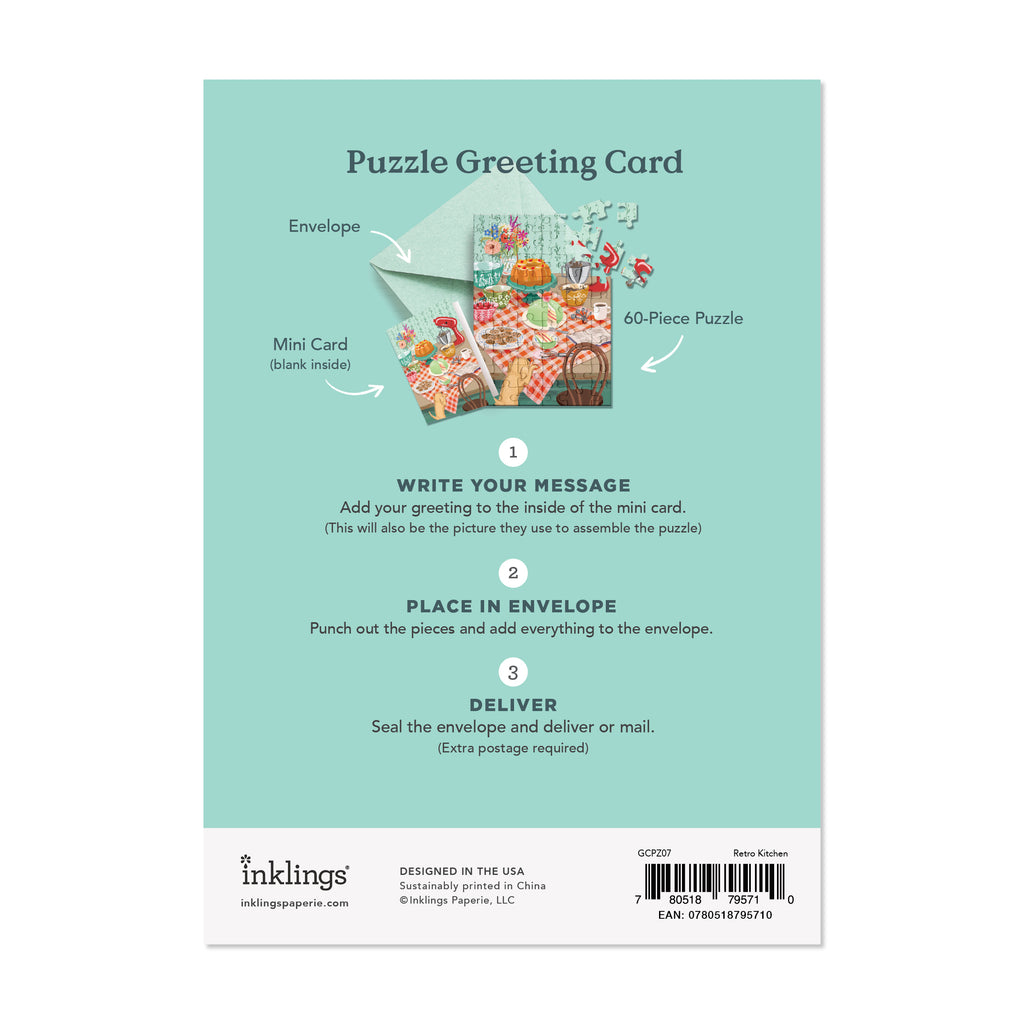 Puzzle Card - Retro Kitchen