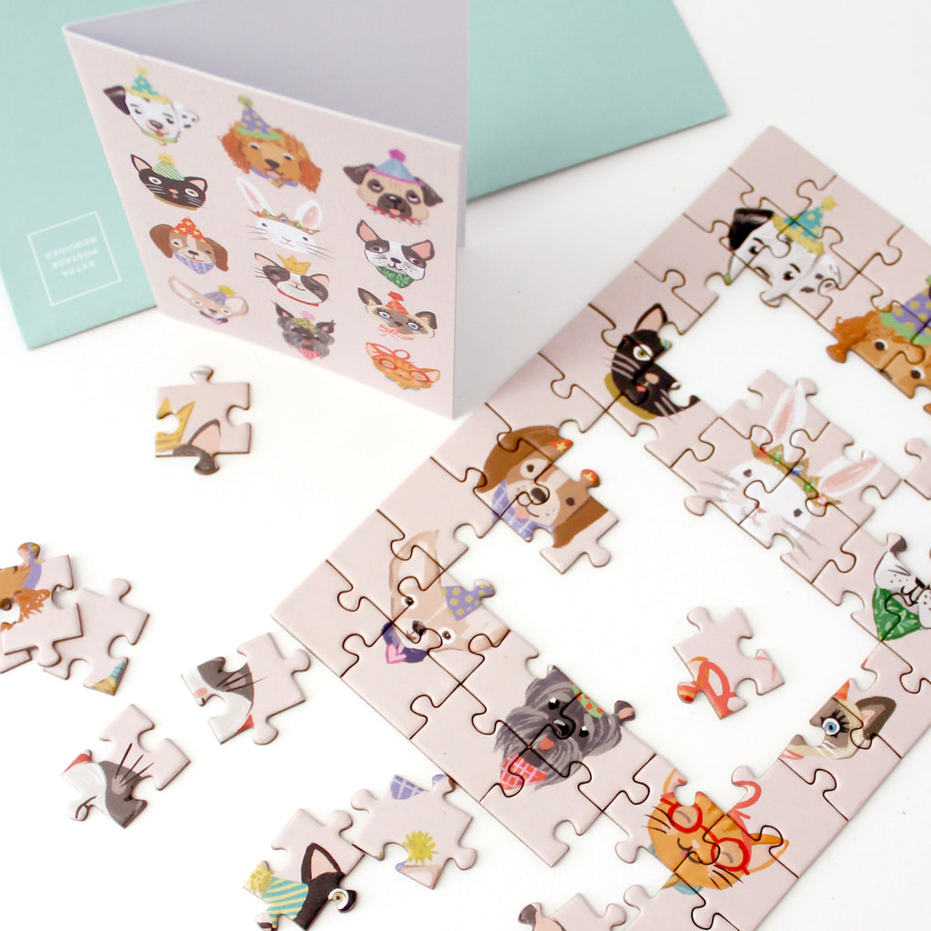 Puzzle Card - Party Animals