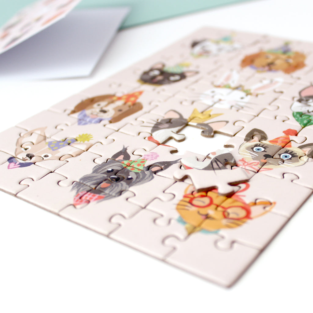 Puzzle Card - Party Animals